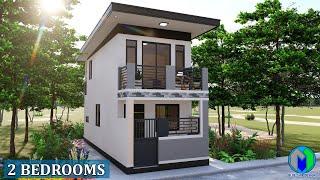 Small Two Storey House Design - 2 Bedrooms