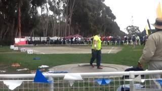 JOE KOVAC's huge shot put throw