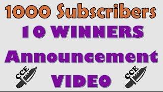 10 Winners Announced for the CanadianCuttingEdge 1000 Subscriber GIVEAWAY.