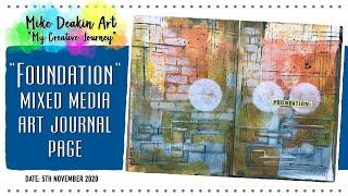 How to: "Foundation" - Mixed Media Art Journal Page.