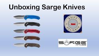 Unboxing Two Modern Sarge Folding Knives