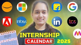 OFF CAMPUS Internship Calendar 2025 || 20+ Opportunities #faang