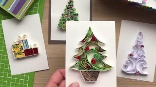 QllArt | Quilling Christmas tree | Открытка своими руками | Квиллинг ёлочка