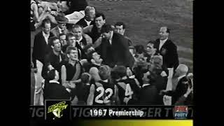 Richmond players singing theme-song on ground after 1967 Grand Final. ABC vision