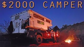 $2k BUDGET PALOMINO POP UP TRUCK CAMPER Ford F-250 7.3L Walk Through