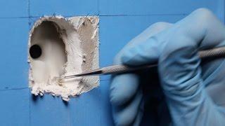 ASMR 3Dio Stuck in a Wall. Harsh Scraping, Your Ears Become Free. Brushing, Tearing, Latex Gloves