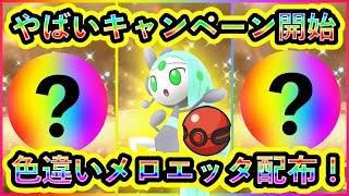 【ポケモンSV】神キャンペーンで色違いメロエッタが配布！入手方法や注意点など解説！【碧の仮面】【藍の円盤】