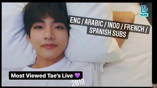 BTS Vlive V in Paris - Most Viewed Taehyung's Vlive - 2019.06.08 [ENG SUB & more)
