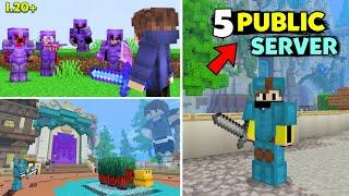 Top 5 Best Public SMP For Minecraft PE || Public Server For MCPE || Vizag OP