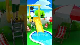 Bro's Trying Water Slide  #animatedshort #funnyanimation  #shorts #animation  #blenderanimation