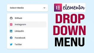 How To Add Drop-Down Menu In Elementor (2025) Tutorial For Beginners