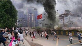 Now China is completely destroyed! Super tornado hit many buildings in Liaoning