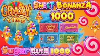 Massive High Roller Session on Sweet Bonanza 1000 and Sugar Rush 1000! Ft. Crazy Time