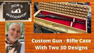 Custom Gun / Rifle Case with 3D Veneered Designs - On Bob's Woodshop- Inlay-Veneer