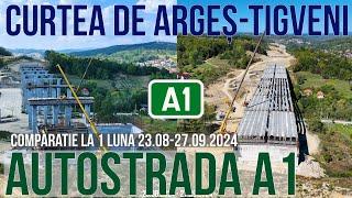 AUTOSTRADA A1 Curtea de Argeș - Tigveni | Sibiu-Pitesti Sectiunea 4 | 27.09.2024 | Raducu P Drum