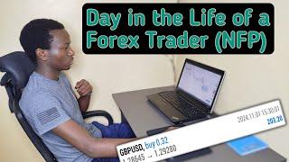 Day In the Life of a Kenyan Forex Trader || NFP Trading