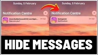 How To Hide & Unhide Instagram Notifications (Lockscreen And Notification Center) 2023