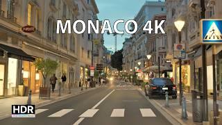 Monaco 4K - French Riviera - Sunset Drive [HDR Version]