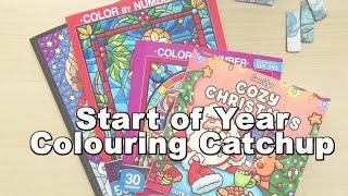 January Adult Colouring Catchup - December Completed Pages & Haul