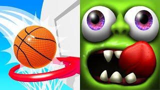 Satisfying Mobile Games ALL LEVELS Viral Tiktok Games Zombie Tsunami VS Bounce Dunk