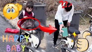 Smart Baby Uses Garbage To Protect The Owner’S Mobile Phone! [Happy Baby]#funny #baby #cute