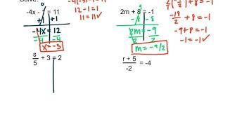 1.2 Solving Two-step Equations