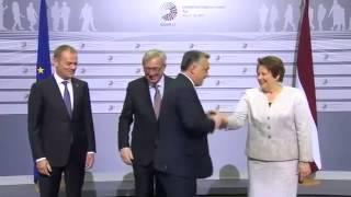 Hello Dictator of Hungary  EU President Juncker had one special face slap #witzefrei