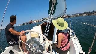 Taking the family out for the first time! Sailing vessel Saravá in the Oakland estuary.