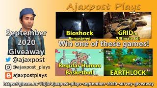 Ajaxpost Plays Channel Monthly Giveaway & Survey | September 2020