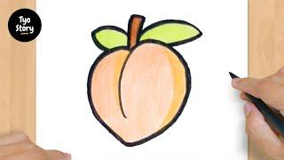 #260 How to Draw a Peach - Easy Drawing Tutorial