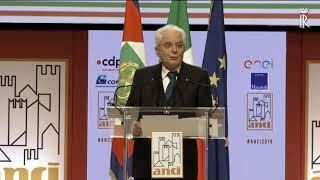 Mattarella alla 35^ Assemblea ANCI - Associazione Nazionale Comuni Italiani