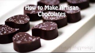 How to make handmade chocolates using chocolate transfer sheets.