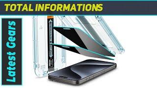 Spigen GlasTR EZ FIT Privacy Screen Protector for iPhone 15 Pro - Honest Review!