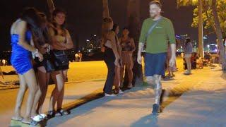 [4k] Pattaya walk - 35. So many freelancers are waiting for you on Beach road.#freelancer #nightlife