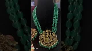 ram sita locket with green beads mala#asac