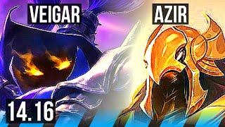 VEIGAR vs AZIR (MID) | 12/2/4, Legendary | NA Master | 14.16