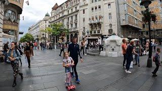 Walking and Ice Cream | Knez Mihailova Street | Belgrade, Serbia 4K