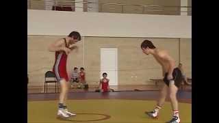 Buvaisar Saitiev freestyle wrestling training session 2007