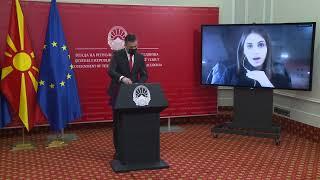 Прес-конференција на портпаролот на Владата на Република Северна Македонија, Муамет Хоџа
