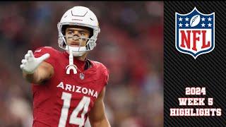 Cardinals WR Michael Wilson ALL CATCHES vs. 49ers | 2024 Week 5 FULL Highlights