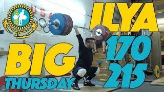 Big Thursday: Ilya Ilyin 170kg Snatch 215kg Clean and Jerk Training Session