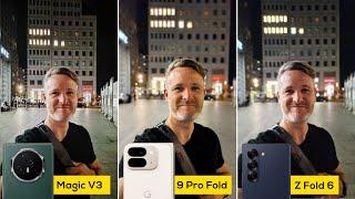 Pixel 9 Pro Fold VS Honor Magic V3 VS Galaxy Z Fold 6 camera comparison