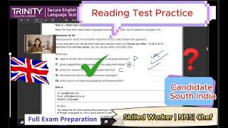 B1 English Test Reading & Writing  Skilled Worker Visa || ISE 1 Trinity College London