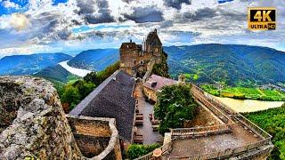 12th Century Agstein Castle, Austria, Agstein Castle Ruins, walking tours, 4K