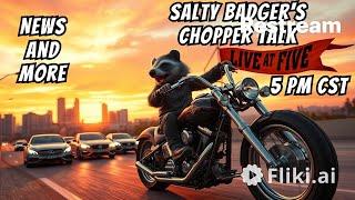 LIVE at FIVE (somewhere) Motorcycle News and More on Sideways Saturday w/ Salty Badger #39 #news