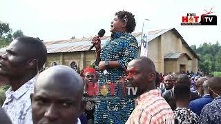 Listen to the speech of Kisii County Woman Rep Donya in front of Ruto, Arati and Osoro at Nyang'eni