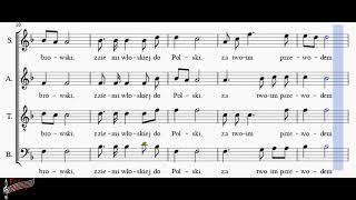 Choir/chór Mazurek Dąbrowskiego Polish anthem - Bass