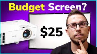 Setting Up the CHEAPEST Projector Screen on Amazon...