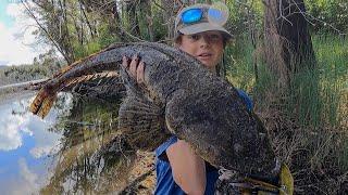 SAND FLAT FISHING FOR HUGE FLATHEAD