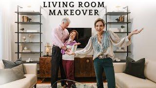 Living Room Makeover | with Mid-Century Modern Vibes